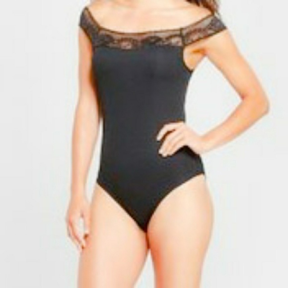 Gilligan & O'Malley Other - Sexy Off Shoulder Bodysuit Black Lace L